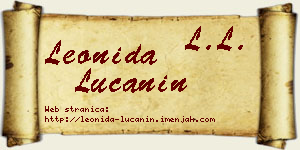 Leonida Lučanin vizit kartica